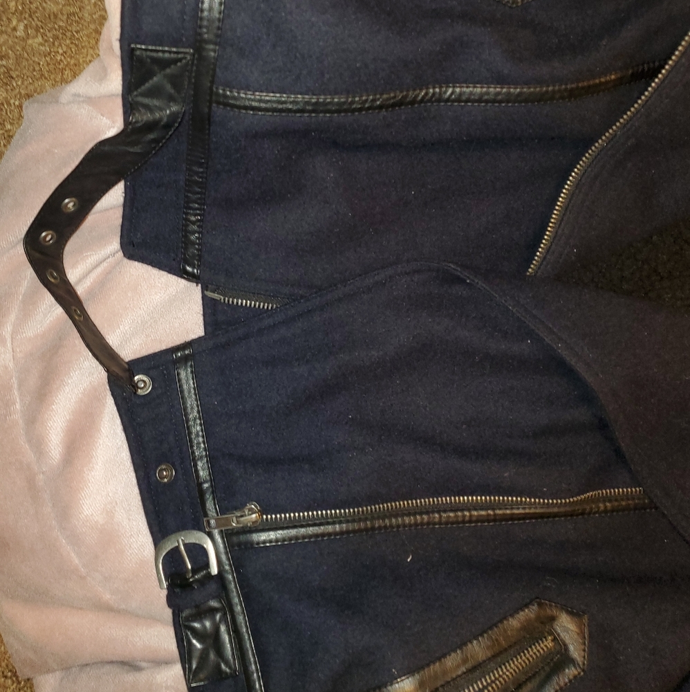 Navy Sherpa Lined Jacket - Picture 4 of 5